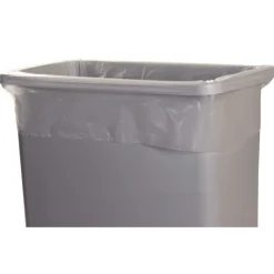 Online 28 in. x 45 in. 23 gal. 0.9 mil Linear Low Density Can Liners with Sizing - Clear (50/Box) Trash & Waste Bins