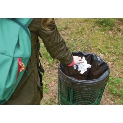 H6045TK R01 30 in. x 45 in. 23 gal. 0.9 mil. Linear Low Density Can Liners with Sizing - Black (200/Carton) Trash & Waste Bins