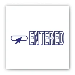 Outlet 1.63 in. x 0.5 in. ENTERED Pre-Inked Shutter Stamp - Blue Mailing, Packing & Shipping