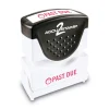 New 1.63 in. x 0.5 in. PAST DUE Pre-Inked Shutter Stamp - Red Mailing, Packing & Shipping