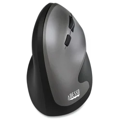 Discount iMouse 2.4 GHz Frequency 33 ft. Wireless Range Right Hand Use Antimicrobial Vertical Wireless Mouse - Black/Granite Office Electronics & Batteries