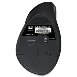 Discount iMouse 2.4 GHz Frequency 33 ft. Wireless Range Right Hand Use Antimicrobial Vertical Wireless Mouse - Black/Granite Office Electronics & Batteries