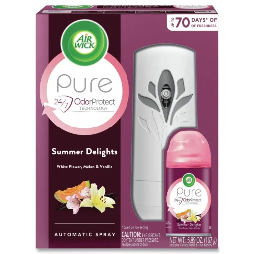 Best 5.89 oz Freshmatic Ultra Automatic Starter Kit - White Flowers and Melon Summer Delights (4/Carton) Odor Control