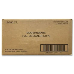 Online DC3MW012200AMB 3 oz. Paper Modernware Design Heavy-Duty Cold Cups (2400/Carton) Tabletop And Serveware