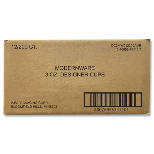Online DC3MW012200AMB 3 oz. Paper Modernware Design Heavy-Duty Cold Cups (2400/Carton) Tabletop And Serveware