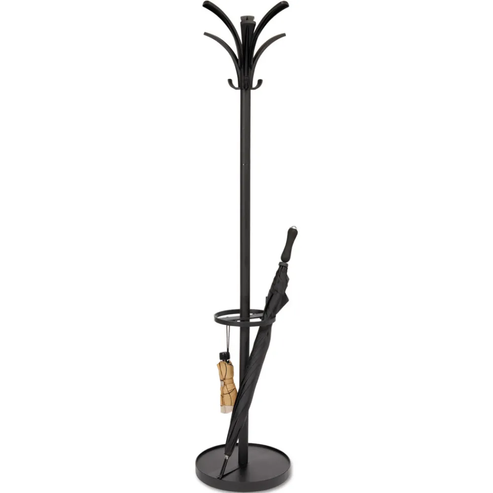 Outlet 13.75w x 13.75d x 66.25h Brio Coat Stand - Black Storage & Organization