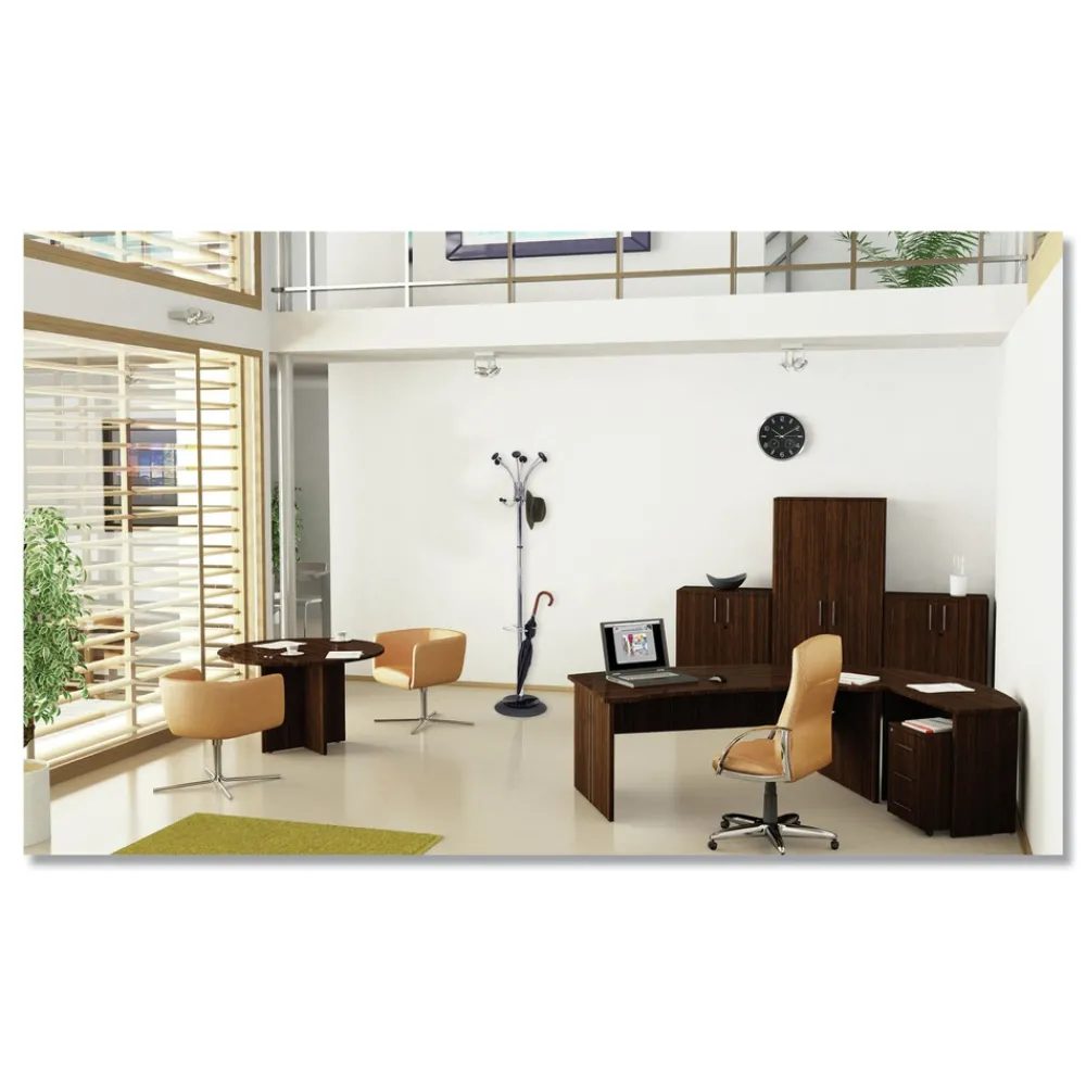 New 16w x 16d x 70.5h Chromy 12-Knob Coat Stand - Chrome/Black Storage & Organization