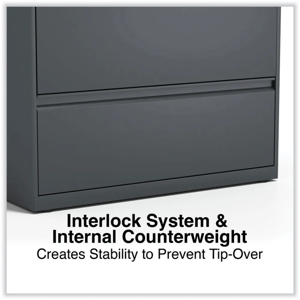 New 25499 36 in. x 18.63 in. x 67.63 in. 5 Lateral File Drawer - Legal/Letter/A4/A5 Size - Charcoal Office Furniture & Lighting
