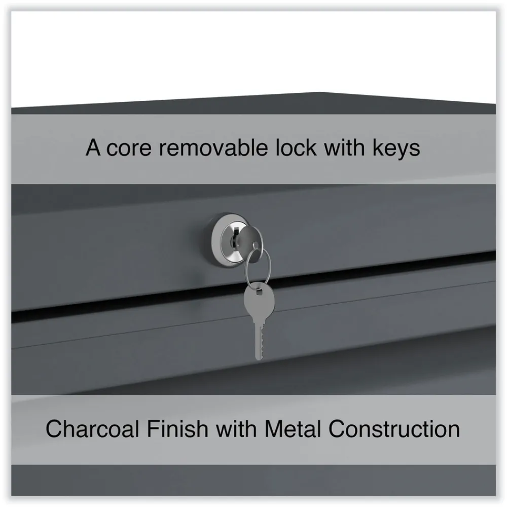 New 25499 36 in. x 18.63 in. x 67.63 in. 5 Lateral File Drawer - Legal/Letter/A4/A5 Size - Charcoal Office Furniture & Lighting