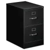 25475 18 in. x 25 in. x 28.38 in. Economy Vertical File with 2 Legal Size File Drawers - Black Office Furniture & Lighting