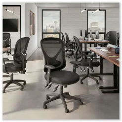 Discount 15 in. - 18.82 in. Seat Height Aeson Series Multifunction Task Chair Supports Up to 275 lbs. - Black Office Furniture & Lighting