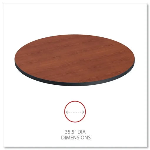 Discount 35.5 in. Diameter Round Reversible Laminate Table Top - Medium Cherry/Mahogany Office Furniture & Lighting