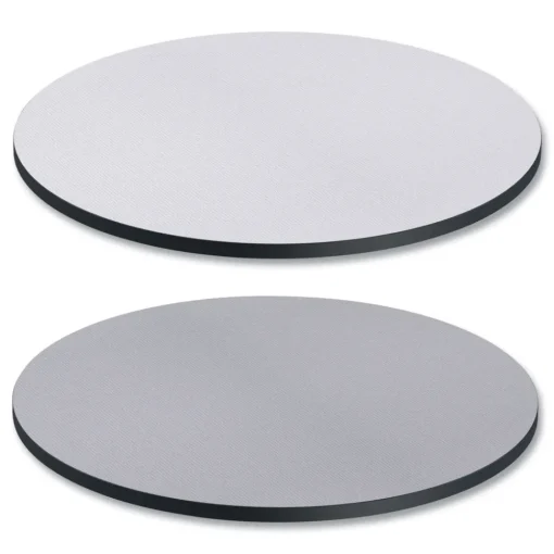 Clearance 35.5 in. Diameter Round Reversible Laminate Table Top - White/Gray Office Furniture & Lighting