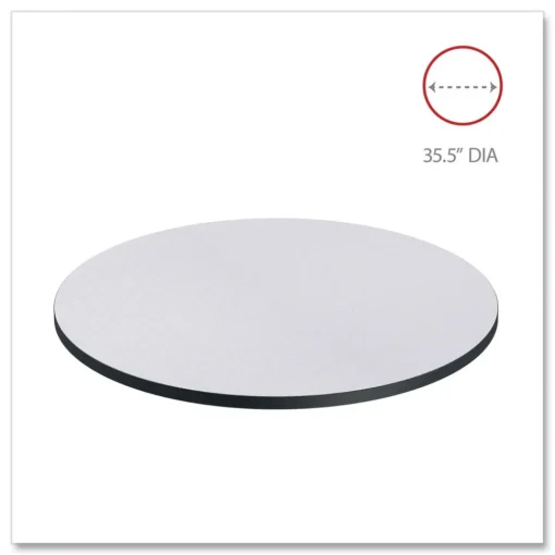 Clearance 35.5 in. Diameter Round Reversible Laminate Table Top - White/Gray Office Furniture & Lighting