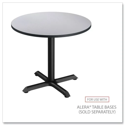 Clearance 35.5 in. Diameter Round Reversible Laminate Table Top - White/Gray Office Furniture & Lighting