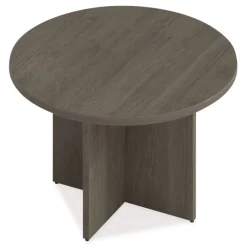 New 48 in. Diameter Seville Round Conference Table - Walnut Office Furniture & Lighting