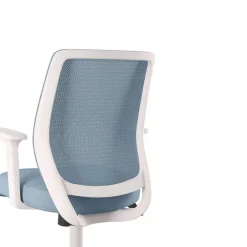 Online 17.09 in. to 20.83 in. Seat Height Up to 275 lbs. Wessex Ergonomic Fabric Mesh Swivel Task Chair - Seafoam Seat/Back, White Base Office Furniture & Lighting