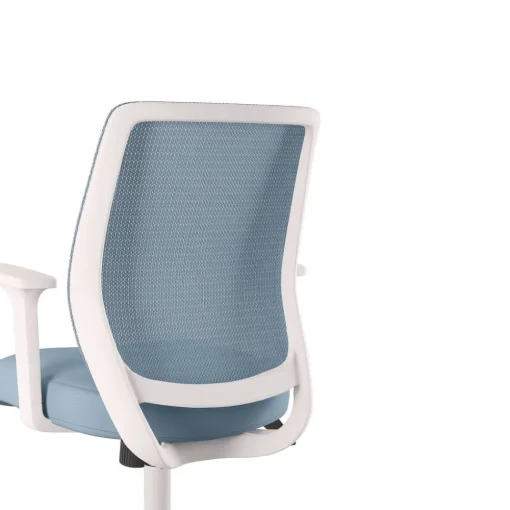 Online 17.09 in. to 20.83 in. Seat Height Up to 275 lbs. Wessex Ergonomic Fabric Mesh Swivel Task Chair - Seafoam Seat/Back, White Base Office Furniture & Lighting