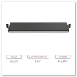 Best 30.7 in. x 13 in. AdaptivErgo Clamp-On Keyboard Tray - Black Office Furniture & Lighting