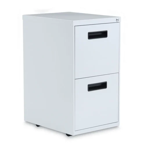 Sale 14.96 in. x 19.29 in. x 27.75 in. 2 Legal/Letter-Size File Drawers Left or Right File Pedestal - Light Gray Office Furniture & Lighting