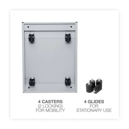 Sale 14.96 in. x 19.29 in. x 27.75 in. 2 Legal/Letter-Size File Drawers Left or Right File Pedestal - Light Gray Office Furniture & Lighting