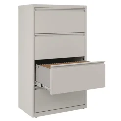 Discount 30 in. x 18.62 in. x 52.5 in. 4 Legal/Letter-Size File Drawers Lateral File Cabinet - Light Gray Office Furniture & Lighting