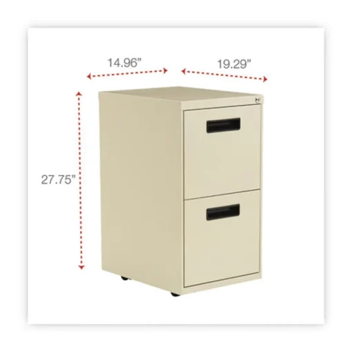 Sale 14.96 in. x 19.29 in. x 27.75 in. 2 Legal/Letter-Size File Drawers Left or Right File Pedestal - Putty Office Furniture & Lighting