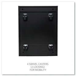 Discount 14.96 in. x 19.29 in. x 27.75 in. 2 Legal/Letter-Size File Drawers Left or Right File Pedestal with Full-Length Pull - Black Office Furniture & Lighting