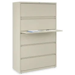 Clearance 42 in. x 18.63 in. x 67.63 in. 5 Legal/Letter/A4/A5 Size Lateral File Drawers - Putty Office Furniture & Lighting