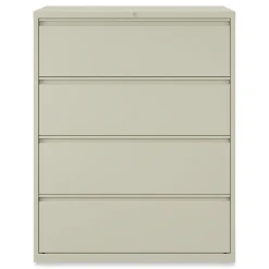 Clearance 42 in. x 18.63 in. x 52.5 in. 4 Legal/Letter Size Lateral File Drawers - Putty Office Furniture & Lighting