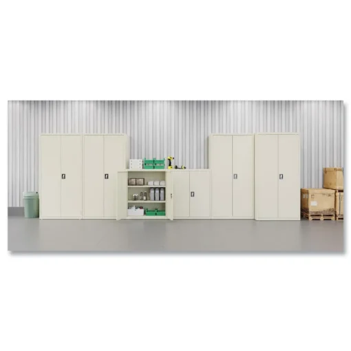 Outlet 36 in. x 18 in. x 42 in. 3 Shelves Economy Assembled Storage Cabinets - Putty Office Furniture & Lighting