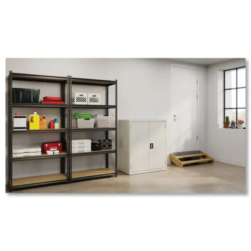 Outlet 36 in. x 18 in. x 42 in. 3 Shelves Economy Assembled Storage Cabinets - Light Gray Office Furniture & Lighting