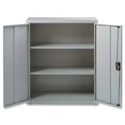 Outlet 36 in. x 18 in. x 42 in. 3 Shelves Economy Assembled Storage Cabinets - Light Gray Office Furniture & Lighting