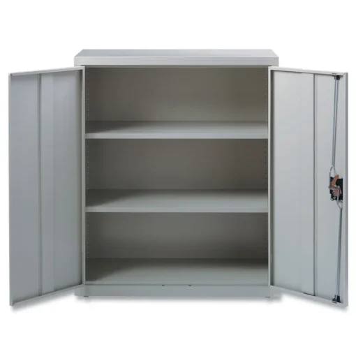 Outlet 36 in. x 18 in. x 42 in. 3 Shelves Economy Assembled Storage Cabinets - Light Gray Office Furniture & Lighting