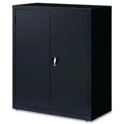 Best 36 in. x 18 in. x 42 in. 3 Shelves Economy Assembled Storage Cabinets - Black Office Furniture & Lighting