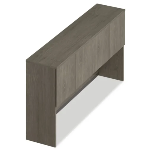 72 in. x 16 in. x 36 in. 4-Compartment Seville Hutch with Doors - Walnut Office Furniture & Lighting