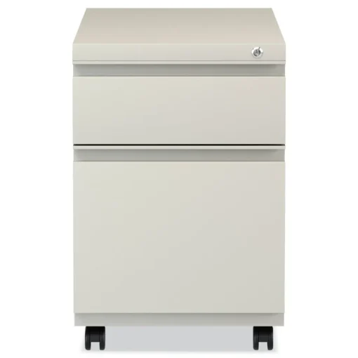 Hot 14.96 in. x 19.29 in. x 21.65 in. 2-Drawers: Box/File Legal/Letter Left or Right File Pedestal with Full-Length Pull - Putty Office Furniture & Lighting