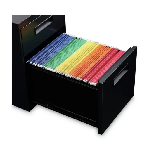 Clearance 14.96 in. x 19.29 in. x 21.65 in. 2-Drawers: Box/File Legal/Letter Left or Right File Pedestal - Black Office Furniture & Lighting