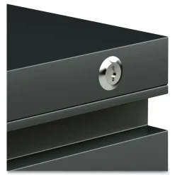 14.96 in. x 19.29 in. x 21.65 in. 2-Drawers: Box/File Legal/Letter Left or Right File Pedestal with Full-Length Pull - Charcoal Office Furniture & Lighting