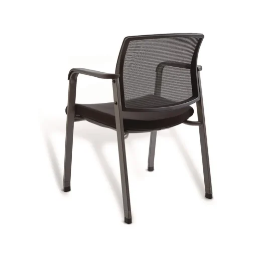 Online 24.41 in. x 22.64 in. x 31.73 in. Elgar Fabric Guest Chair - Black Seat, Black Back, Black Base Office Furniture & Lighting