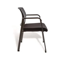 Online 24.41 in. x 22.64 in. x 31.73 in. Elgar Fabric Guest Chair - Black Seat, Black Back, Black Base Office Furniture & Lighting