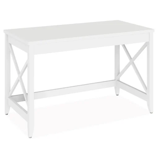 Discount 47.24 in. x 23.62 in. x 29.53 in. Farmhouse Writing Desk - White Office Furniture & Lighting