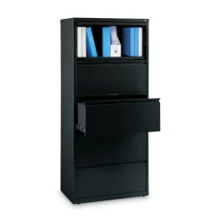 Best 30 in. x 18.62 in. x 67.62 in. Five Legal/Letter/A4-Size File Drawers Lateral File Cabinet - Black Office Furniture & Lighting