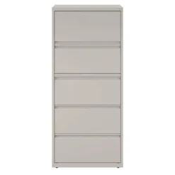 Discount 30 in. x 18.62 in. x 67.62 in. Five Legal/Letter/A4-Size File Drawers Lateral File Cabinet - Light Gray Office Furniture & Lighting