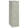 15 in. x 25 in. x 52 in. Letter-Size 4-Drawer Economy Vertical File - Light Gray Office Furniture & Lighting
