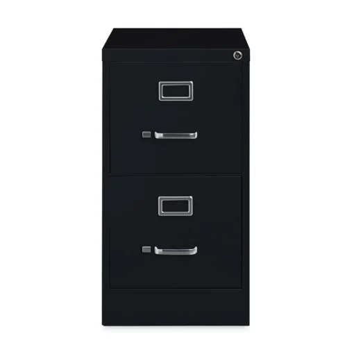 Best 15 in. x 22 in. x 28.37 in. Letter-Size Two-Drawer Economy Vertical File - Black Office Furniture & Lighting