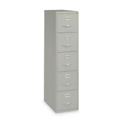 Online 15 in. x 26.5 in. x 61.37 in. Letter-Size 5-Drawer Economy Vertical File - Light Gray Office Furniture & Lighting