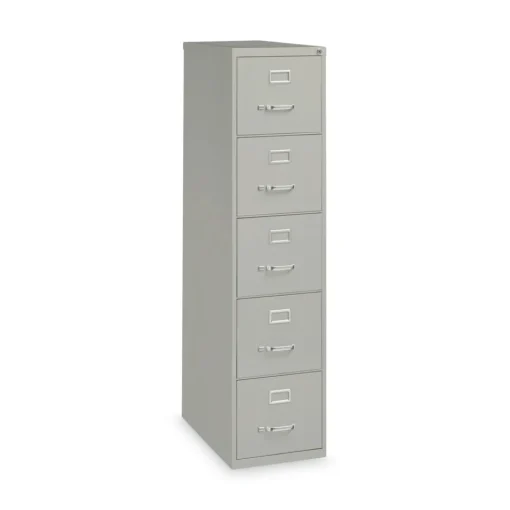 Online 15 in. x 26.5 in. x 61.37 in. Letter-Size 5-Drawer Economy Vertical File - Light Gray Office Furniture & Lighting