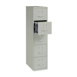 Online 15 in. x 26.5 in. x 61.37 in. Letter-Size 5-Drawer Economy Vertical File - Light Gray Office Furniture & Lighting
