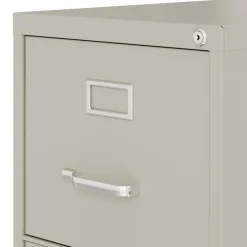 Outlet 15 in. x 25 in. x 28.38 in. Letter-Size 2-Drawer Economy Vertical File - Light Gray Office Furniture & Lighting